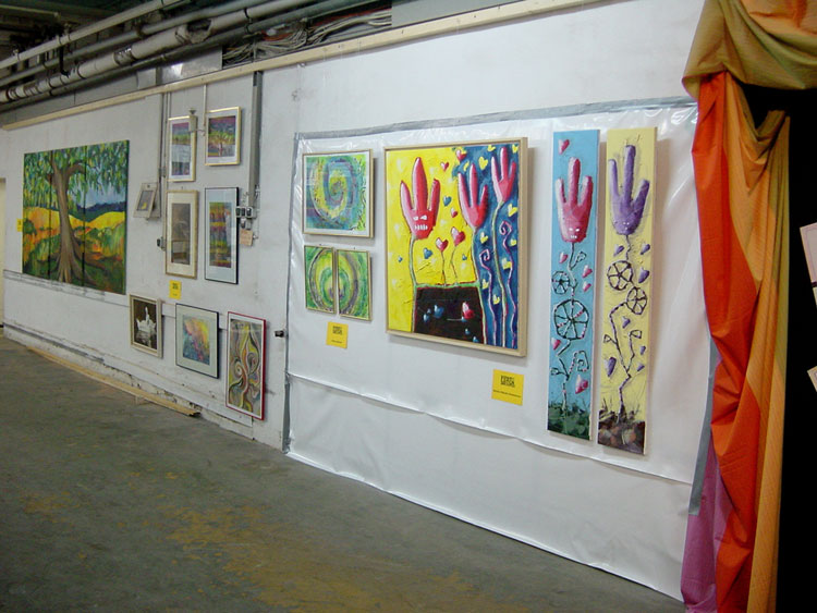 Aktion 'Selbitz zeigt Farbe' Die Bilder der Kunstladen-Mitglieder waren auch zu sehen