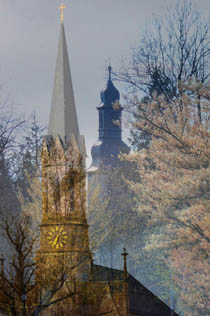 Münchberg - zwei Kirchen